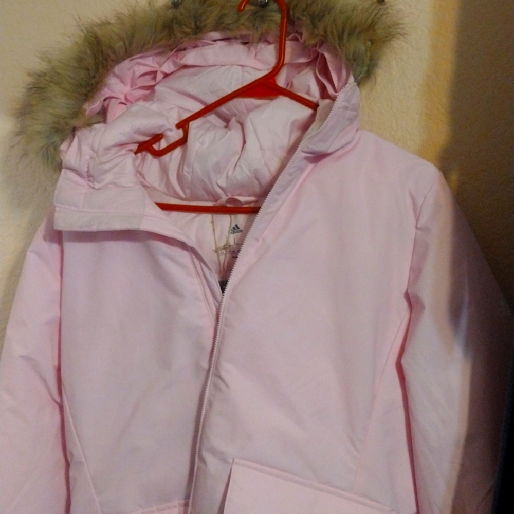 Nwt Adidas parka faux fur
